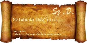 Szloboda Dániel névjegykártya
