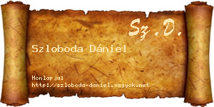 Szloboda Dániel névjegykártya